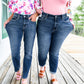 💗Hot Promotion 50% Off💗Tummy Control Cuffed Slim Fit Jeans