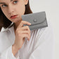 🔥Best Christmas present ever🎁🎄Fashion Lychee Pattern PU Leather Short Wallet with Convenient Snap Button