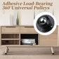 🏠✨Adhesive Load-Bearing 360°Universal Pulleys -  No Tools, No Lifting, No Hassle!