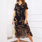 Trending Now⭐💃 Flowy V-Neck Dress in Vibrant Print – Comfortable & Figure-Flattering for Any Occasion