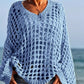 ✨🛍️Fresh Drop - Solid Crochet Knit Pullover – Relaxed Fit & Versatile Styling with Jeans or Shorts