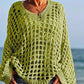 ✨🛍️Fresh Drop - Solid Crochet Knit Pullover – Relaxed Fit & Versatile Styling with Jeans or Shorts