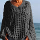 ✨🛍️Fresh Drop - Solid Crochet Knit Pullover – Relaxed Fit & Versatile Styling with Jeans or Shorts