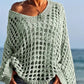 ✨🛍️Fresh Drop - Solid Crochet Knit Pullover – Relaxed Fit & Versatile Styling with Jeans or Shorts