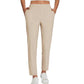 👖🍃Women's Elastic High-Waist Pants - Secure Pockets, Slim Fit