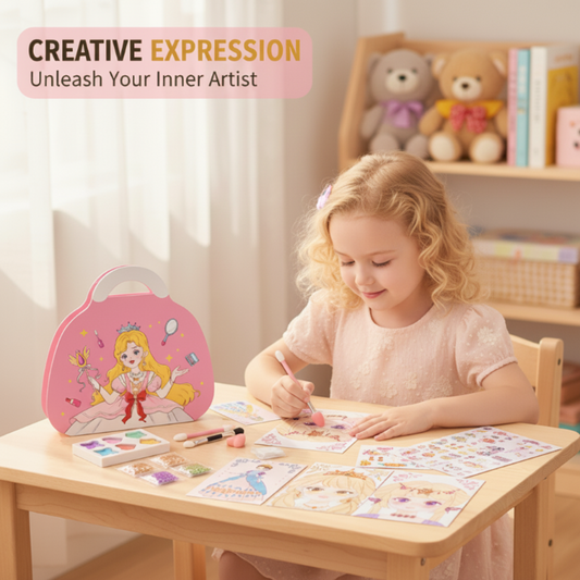 ✨JSR Special Diamond Painting & Princess Book Makeup Craft Kits Foil Art Books Set Play on Paper for Girl Handcraft Easter Gifts