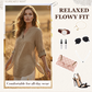 👚New Arrivals - 3/4 Rolled Sleeve Blouse with Button Tabs – Versatile & Breathable for Any Casual Occasion