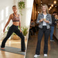 ✨ Flattering Freedom | Women's High-Waist Flare Yoga Cargo Pants