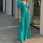 👗🌸 Women's Deep V-Neck Wide Leg Jumpsuit – High Waist, Flowy Style & Soft Fabric ✨