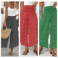 🏆Bestseller - Polka Dot Wide-Leg Pants – High-Waist Ruffled Hem for Breezy Days 🌸✨