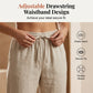 New Arrival✨Ultra-Lightweight Linen Blend Cropped Pants – Adjustable Waist & Skin-Friendly Texture for All-Day Comfort