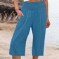 New Arrival✨🌸 Relaxed Fit Cropped Pants with Elastic Waist – Skin-Friendly Blend & Versatile 12-Color Choice