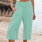 New Arrival✨🌸 Relaxed Fit Cropped Pants with Elastic Waist – Skin-Friendly Blend & Versatile 12-Color Choice