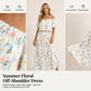 ✨ Off-Shoulder Ruffled Maxi Dress – Side Slit, Pockets, Flowy 🌸