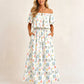 ✨ Off-Shoulder Ruffled Maxi Dress – Side Slit, Pockets, Flowy 🌸