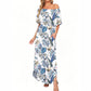 ✨ Off-Shoulder Ruffled Maxi Dress – Side Slit, Pockets, Flowy 🌸