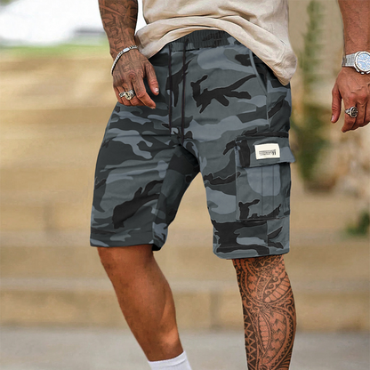 Top Rated🏆 Camouflage Cargo Shorts – Elastic Drawstring Waist & Relaxed Silhouette