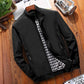 😎 Men’s Classic Stand Collar Jacket – Stylish Checkered Lining, Comfortable & Perfect for Everyday Wear ✨🧥