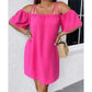 👗 Women's Elegant Solid Color Mini Dress