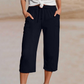 Trending Now⭐💃 Versatile Cropped Pants with Drawstring & Pockets – Flattering Drape in 5 Classic Colors
