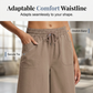 👖  Women's Solid Loose Capri Pants – Elastic Waist & Deep Pockets – Breathable Casual Trousers ✨