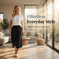 👖  Women's Solid Loose Capri Pants – Elastic Waist & Deep Pockets – Breathable Casual Trousers ✨