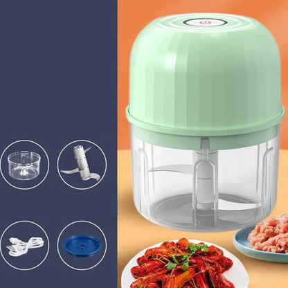 🧑‍🍳Cordless Multifunctional Mini Electric Food Processor, Wireless Portable Kitchen Chopper for Minced Meat, Garlic & Baby Puree, Fast Food Prep Kitchen Helper