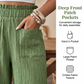 Women's Casual Solid-Color Loose-Fitting Pants – High-Waisted Wide Leg & Crinkle Texture – Comfy Lounge Trousers ✨