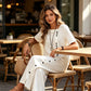 🔥🔥New arrivals-Women's Casual Top & Wide-Leg Pants 2-Piece Set