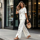 🔥🔥New arrivals-Women's Casual Top & Wide-Leg Pants 2-Piece Set