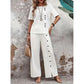 🔥🔥New arrivals-Women's Casual Top & Wide-Leg Pants 2-Piece Set