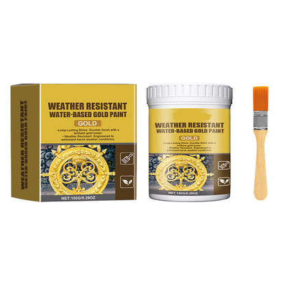 🏆 Special Price  $19.99 ! 🔥 Weather-resistant, Water-based Gold Paint