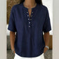 🔥Limited-time offer-Women's Casual Short Sleeve V-Neck Shirt