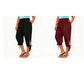 👖🌿 Relaxed capri pants with an elastic waistband, side ties, and pockets