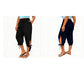 👖🌿 Relaxed capri pants with an elastic waistband, side ties, and pockets