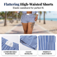 Women's Striped Shirt and Shorts Set