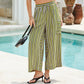 Women's Striped Wide-Leg Drawstring Pants