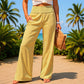 ❤️Women's Smocked Waist Striped Gingham Pants