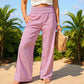 ❤️Women's Smocked Waist Striped Gingham Pants