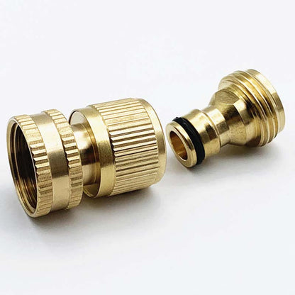 🔩✨ 3/4" Brass Quick Connect Fitting – Rust-Proof, Leak-Free, Universal 💧
