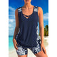 🩱🏊‍♀️ Athletic Two-Piece Swimsuit – Criss-Cross Neckline, Quick-Dry & Inclusive Sizing – Modest Tank Top + Sporty Boy Shorts 🌊