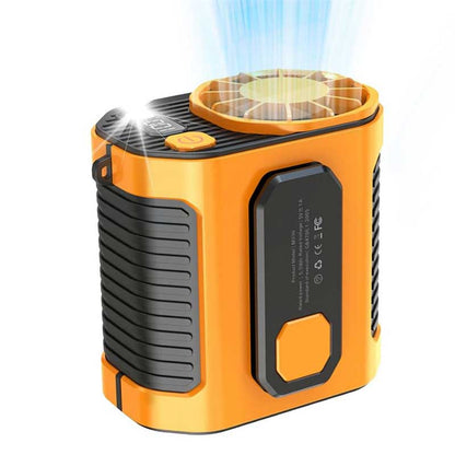Outdoor High-Speed Waist-Mounted Portable Fan with Flashlight