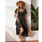 ✨Square Neck Floral Midi Dress – Smocked Bodice, Flowy Tiered Skirt, Romantic 🌸