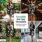 Women's Elegant Floral Print Chiffon Dress