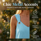 👗✨ Sleeveless V-neck dress with metal rings