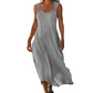 👗✨ Sleeveless V-neck dress with metal rings
