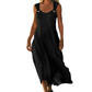 👗✨ Sleeveless V-neck dress with metal rings