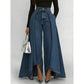 👖✨ Avant-garde high-waisted wide-leg jeans
