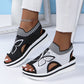 👡50% OFF!🌴Women Fly-Knit Peep-Toe Platform Wedge Sandals, Breathable Arch Support Cushioned Slip-On Summer Beach Holiday Shoes