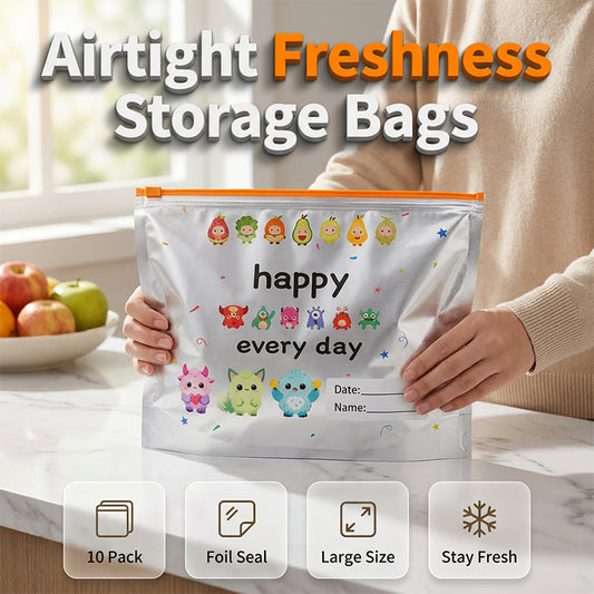✨🍩Reusable Aluminum Foil Sealable Storage Bags (10-Pieces)